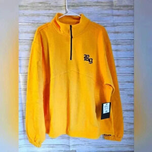 Raw gear 3/4 zip up pull over fleece yellow mens small